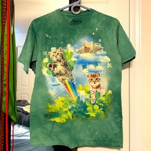 The Mountain St. Patrick’s Day Shamrock Kittens Tie dye Tshirt size M